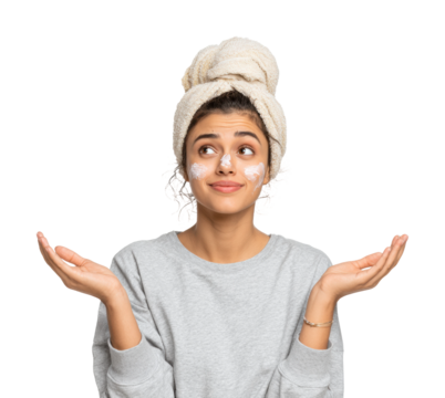 Skincare routine tips home lifestyle advice self-care concept isolated on transparent background