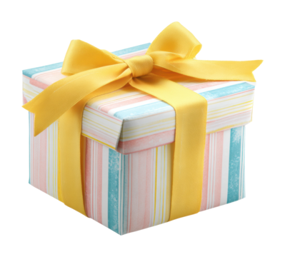 Gift box surprise for celebrations home product bright isolated on transparent background