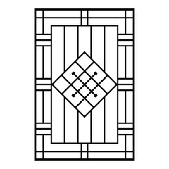 Modern Diamond Pattern Vector Window Grill Design