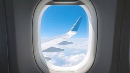 Obraz premium Serene Airplane Window View