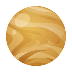 雲に覆われた金星のイラスト