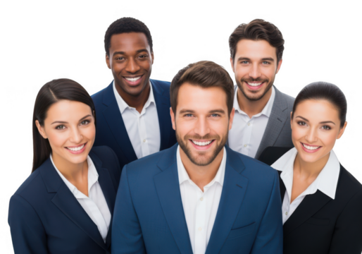 Diverse group of smiling business professionals