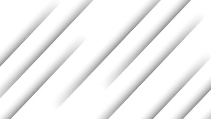 Obraz premium Minimal White Abstract Geometric Clean Diagonal Lines with Subtle Shadows and Soft Gradient Depths. Elegant and Professional Digital Design Evokes Simplicity, Precision, and Lightness