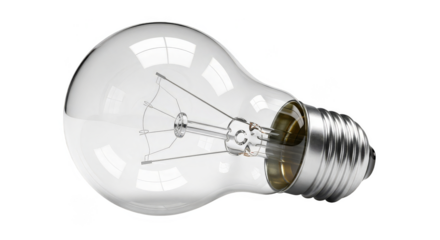 A radiant glass light bulb on black