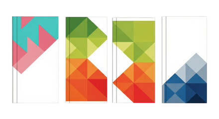 Geometric phone screens Vivid modern  stylish