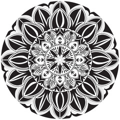 Vector abstract mandala pattern. Art on the wall. Coloring book Lace pattern The tattoo. Design for a wallpaper Paint shirt and tile Sticker Design, Decorative circle ornament in ethnic oriental style