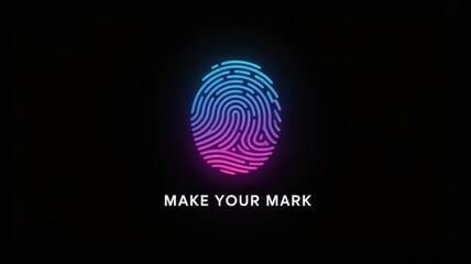 Fingerprint identification and personal identity concept with vibrant colors