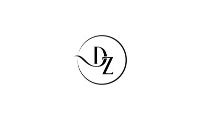 DZ initial letters logo or DZ monogram logo