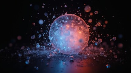 Glowing Sphere with Bubbles