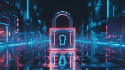 Lock digital security cyber network data protection technology