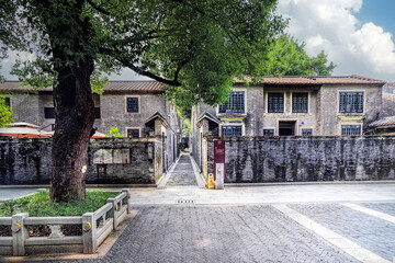 Guangzhou city, Guangdong, China. Julong Village, Fangcun, Liwan District, is a well-preserved ancient architectural complex dating back to the Qing Dynasty, area of city's cultural heritage