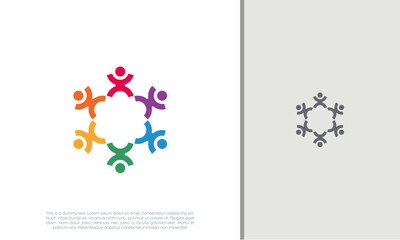 Global Community Logo Icon Elements Template. Community human Logo template vector. Community health care. Abstract Community logo