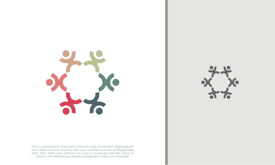 Global Community Logo Icon Elements Template. Community human Logo template vector. Community health care. Abstract Community logo