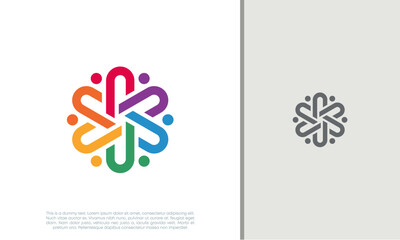 Global Community Logo Icon Elements Template. Community human Logo template vector. Community health care. Abstract Community logo