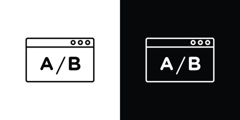 A B test icon pixel perfect. Outline symbol. Simple linear drawing.