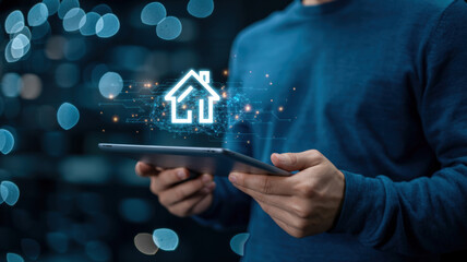 Smart Home Technology Futuristic AI Automation House Digital Innovation