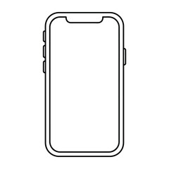 Mobile phone with lock icon vector illustration