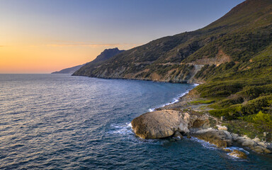 Rocky coast of Corsican Cap Corse