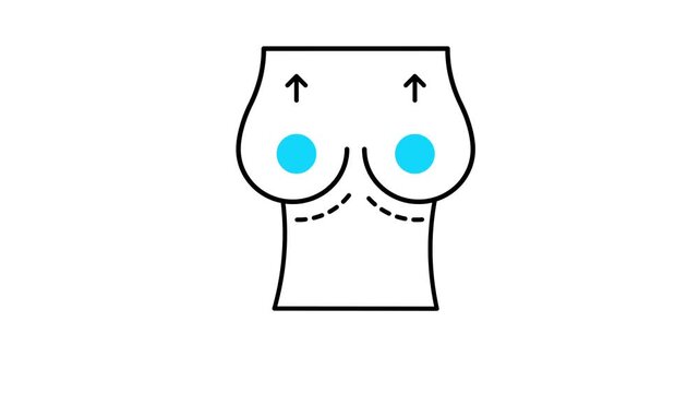 Mastopexy Icon Animated Video With White Background
