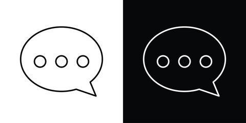 Comments icon pixel perfect. Outline symbol. Simple linear drawing.