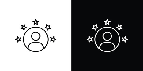 Fototapeta premium Customer loyalty icon pixel perfect. Outline symbol. Simple linear drawing.