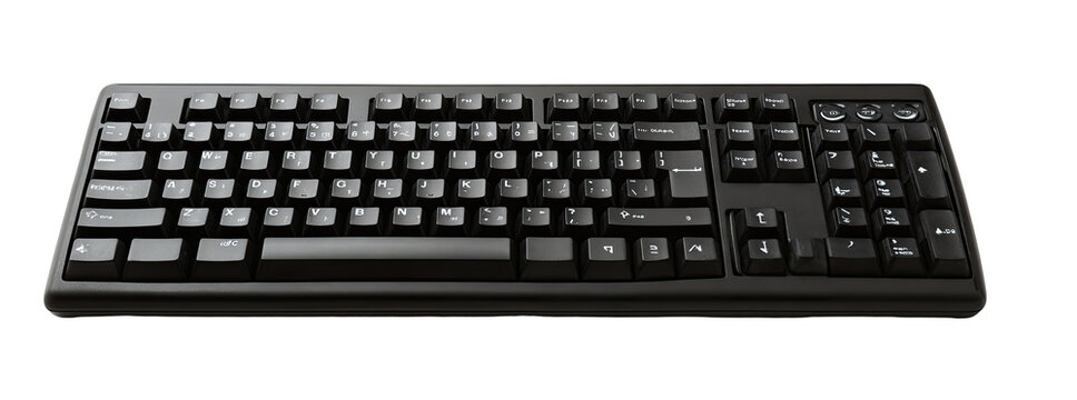Standard black computer keyboard (1)