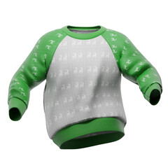 Christmas Sweatshirt Mockup. 3D Illustration