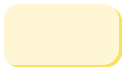 Soft Yellow Rounded Rectangle Note Label Vector – Cute Minimal Pastel Blank Tag