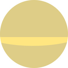 Beige Yellow Circle Divider Vector – Minimal Abstract Round Shape for Aesthetic Design