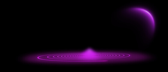 Purple Portal Entrance: Cosmic Arc and Luminous Swirl