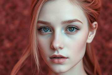 Fototapeta premium Serene Portrait Of Beautiful Woman
