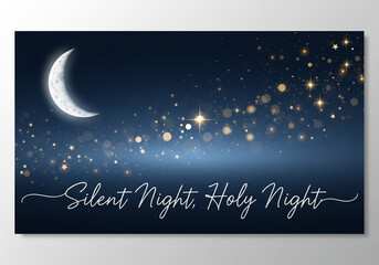 Night Sky Christmas Card with Stars