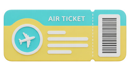 Air Ticket Boarding Pass Airplane Travel Vacation Concept