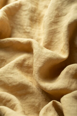 Yellow color Linen fabric texuture