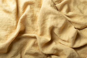 Yellow color Linen fabric texuture