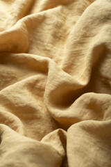 Yellow color Linen fabric texuture