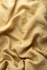 Yellow color Linen fabric texuture