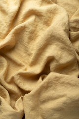Yellow color Linen fabric texuture