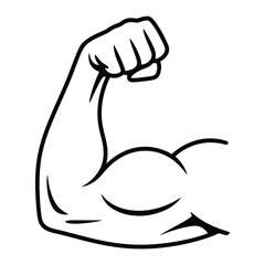 Illustration of a flexed bicep muscle