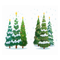 Fototapeta premium Decorated Christmas tree with presents and ornaments, perfect for festive poster and invitation designs.