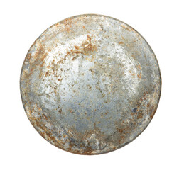 Rusty round metal plate texture