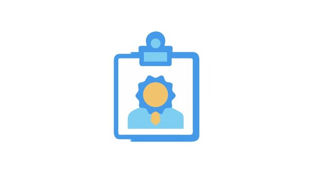 Clipboard emblem depicting employee or professional achievement and recognition