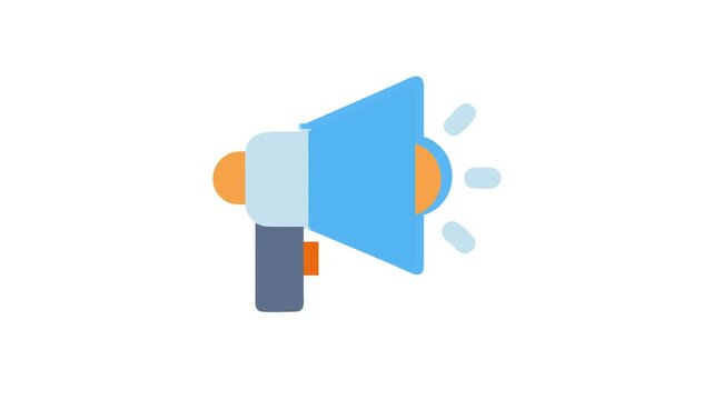 Stylized megaphone icon conveying announcements and communication effectively