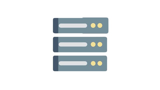 Abstract server rack icon in flat style illustration
