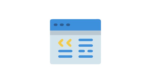 Web development interface graphic showing coding interface concept