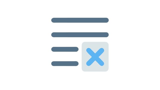 List with check mark flat Animation illustration element