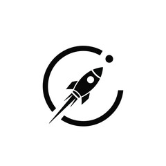 Rocket Launching into Orbit Symbolizing Innovation and Progress