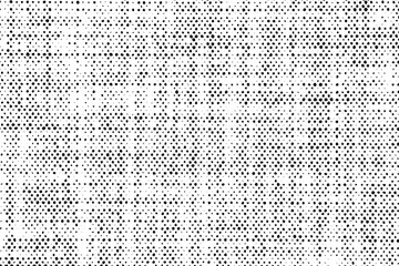 Halftone pattern featuring scattered black dots with faint horizontal banding, displayed on a transparent background for a soft grunge effect.
