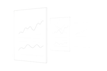 Floating Glass Panels with Abstract Data Graphs