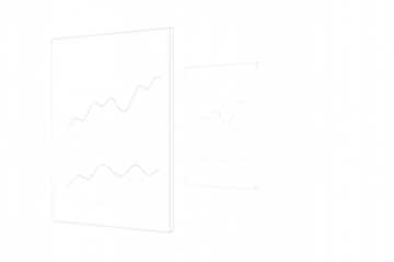 Floating Glass Panels with Abstract Data Graphs